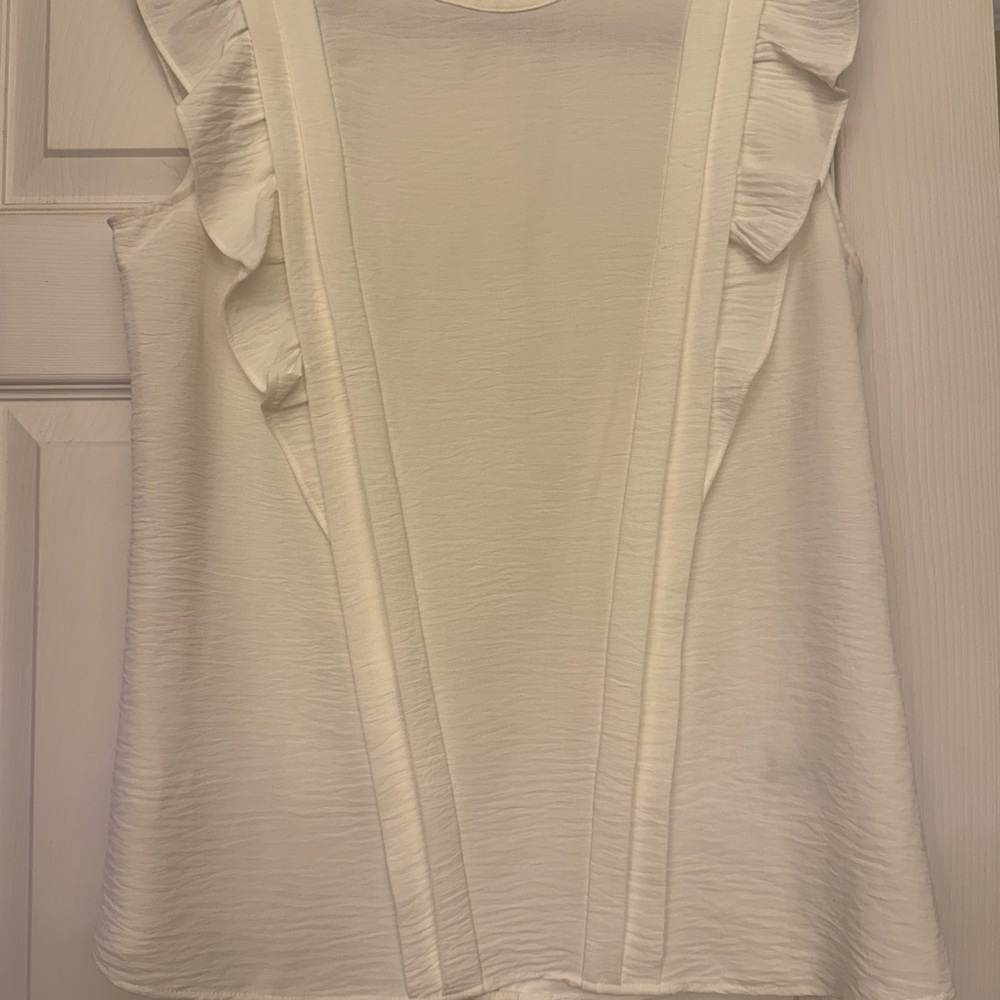 Tommy Hilfiger Cream Ruffle Blouse